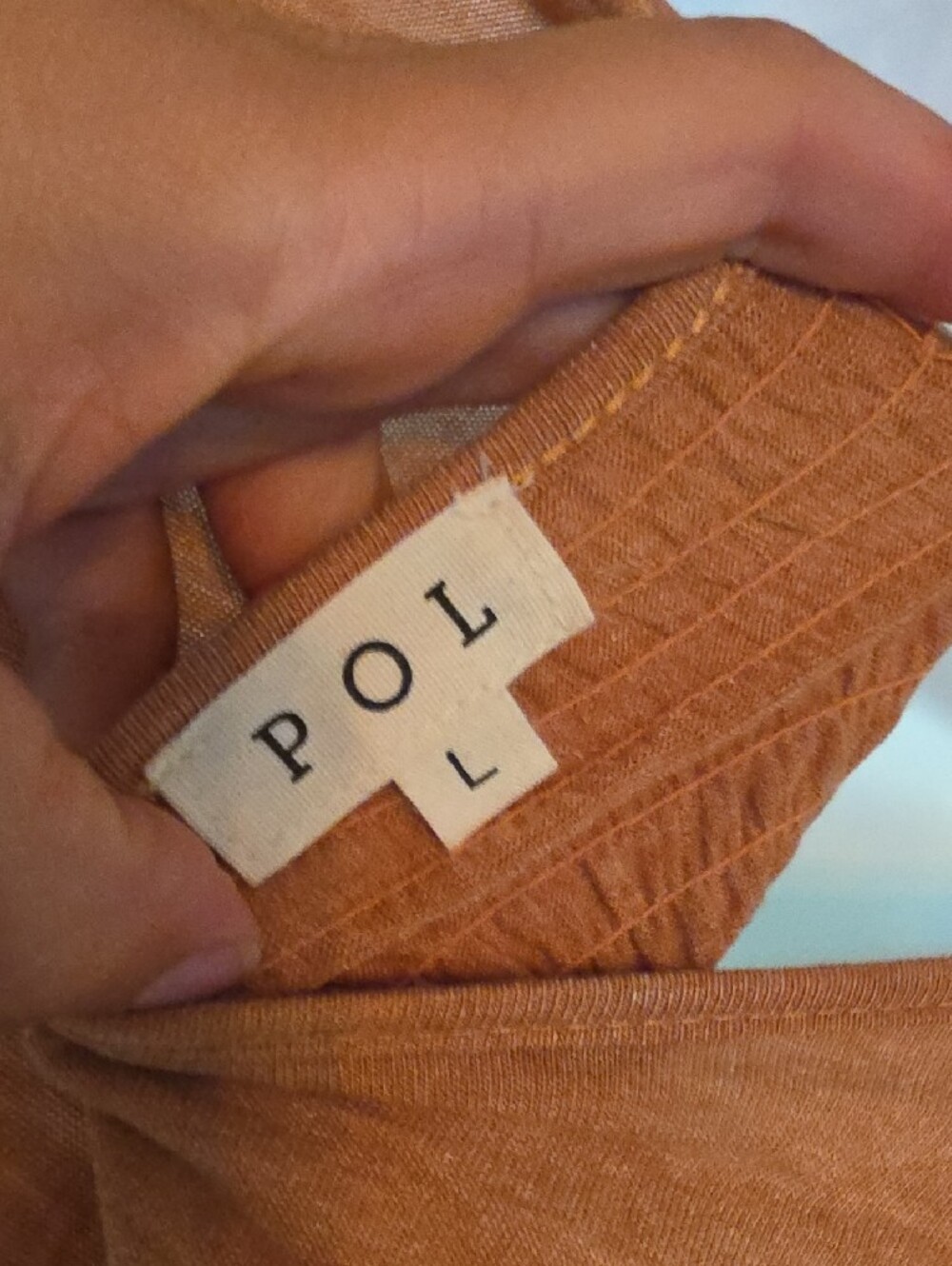 POL Rust Brown Ruched Drawstring Tunic - Picture 7 of 7